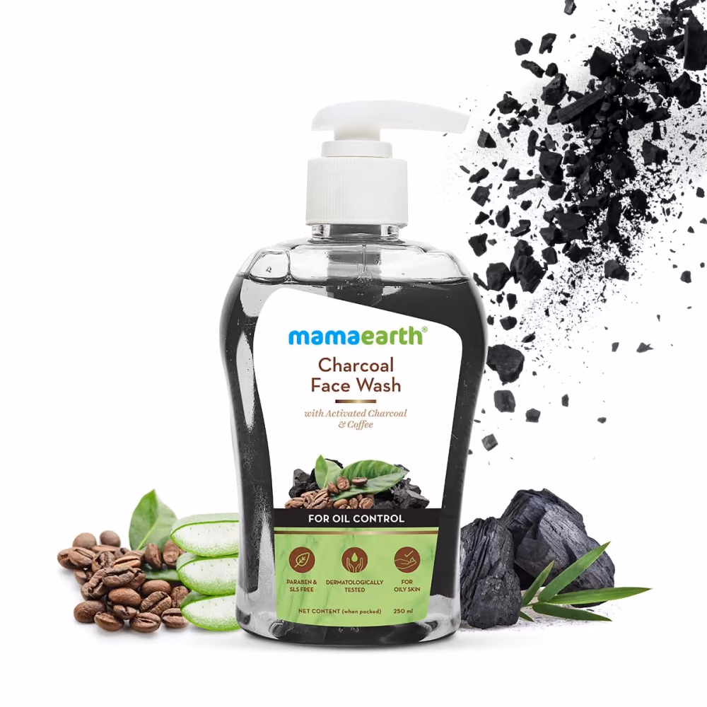 Charcoal Face Wash with Activated Charcoal and Coffee for Oil Control