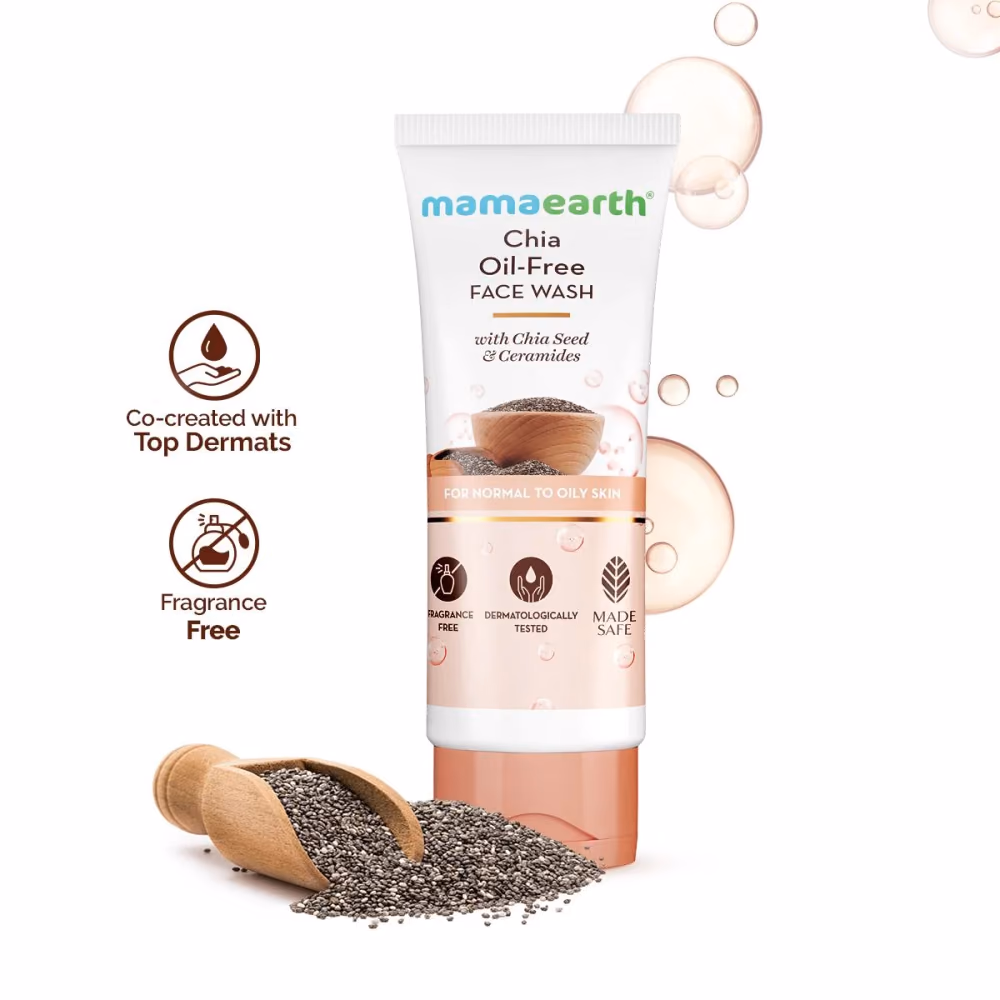 Chia Oil-Free Face Wash with Chia Seed & Ceramides for Hydrated Glow