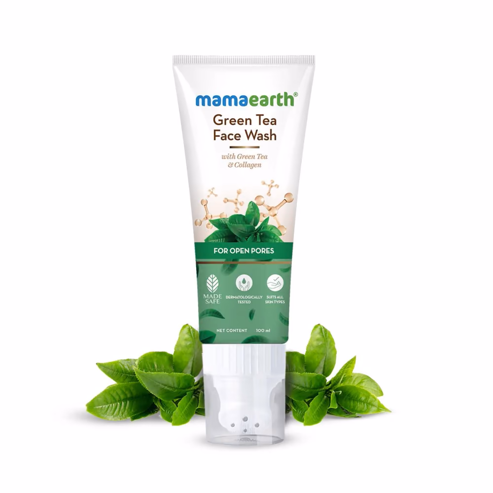 Green Tea Face Wash With Green Tea & Collagen For Open Pores