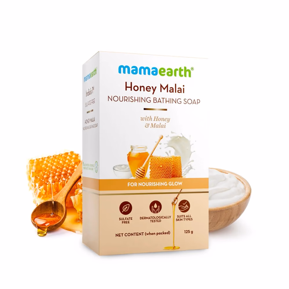 Honey Malai Nourishing Bathing Soap with Honey & Malai for a Nourishing Glow