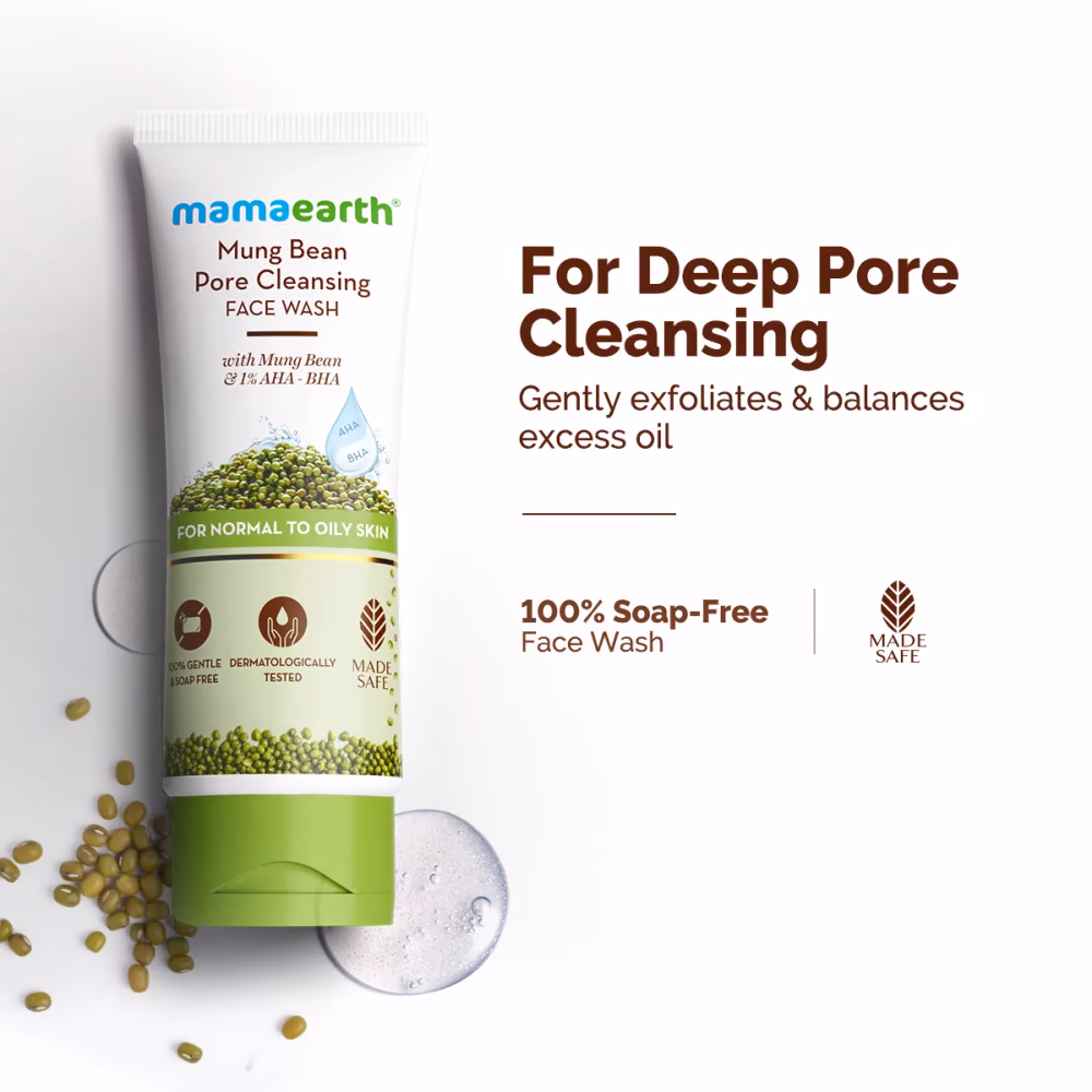 Mung Bean Pore Cleansing Face Wash with Mung Bean