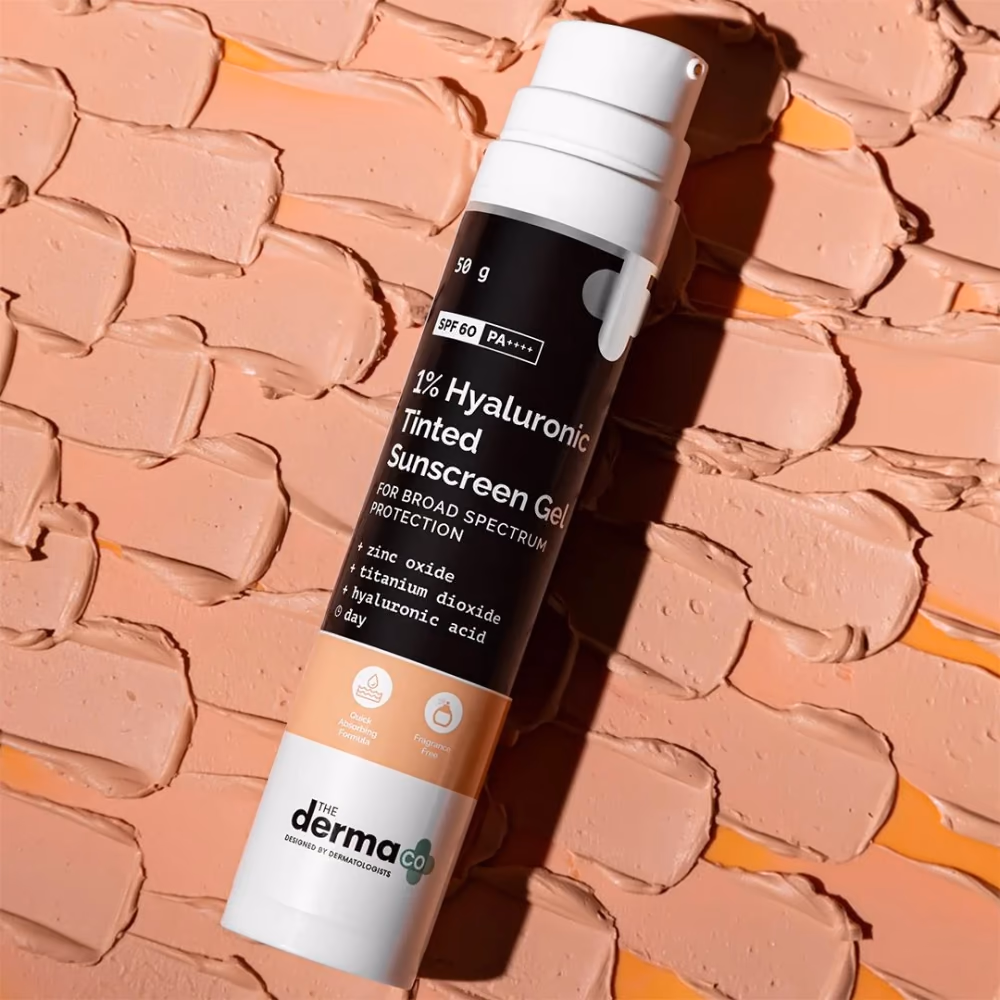 1% Hyaluronic Tinted Sunscreen Gel for Broad Spectrum Protection