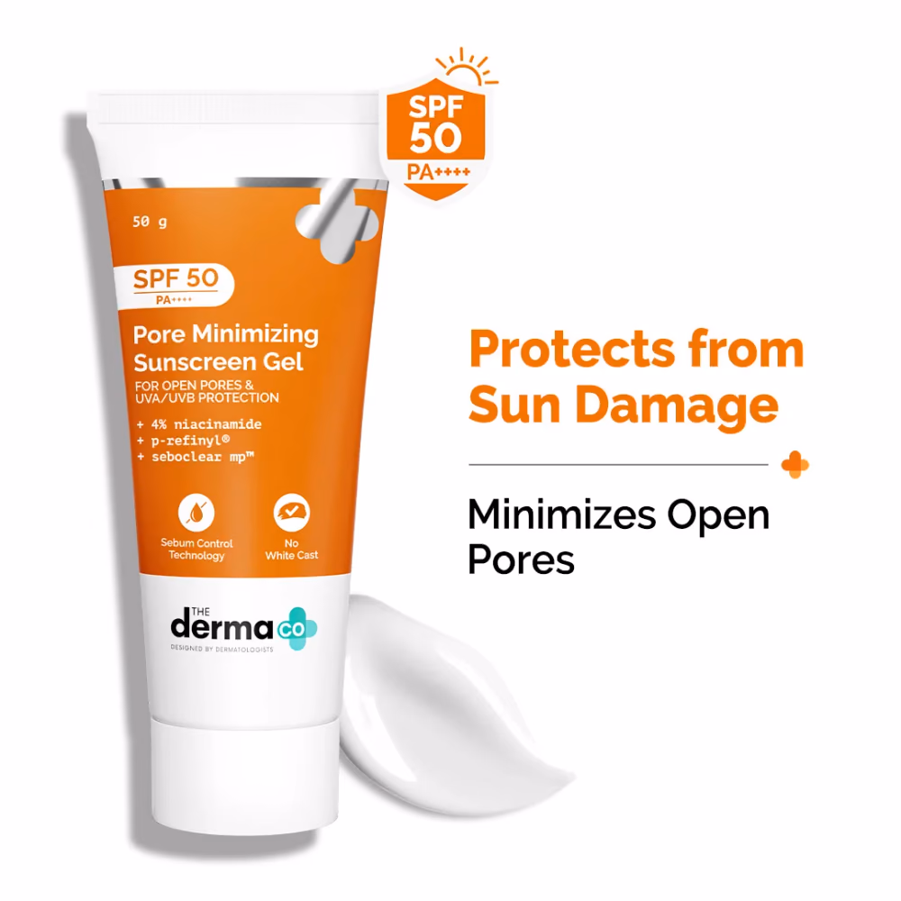 Pore Minimizing Sunscreen Gel with SPF 50 & PA+++ For Open Pores & UVA/UVB Protection